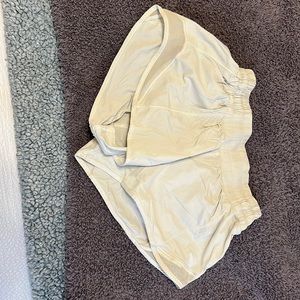 White lululemon hotty hot shorts